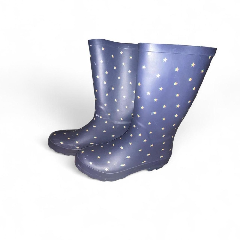 Target Kids Purple Rain Boots with Star Pattern​ - Picture 3 of 5